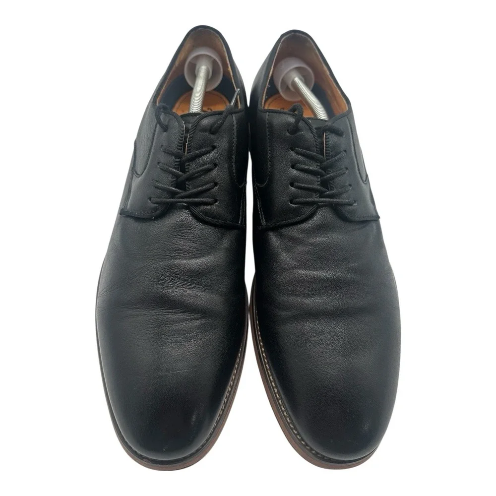 Florsheim Blaze Oxford Dress Shoes Men Sz 12 D Black Leather 14198-001 Plain Toe